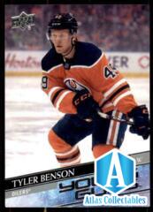 2020-21 UD Series 1 Base Young Guns #218 Tyler Benson RC - Edmonton Oilers